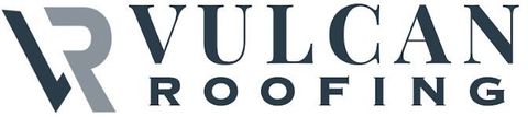 A logo for a company called vulcan roofing