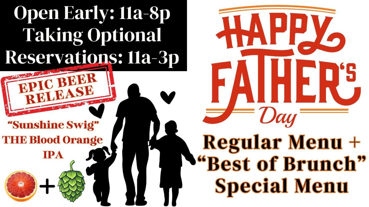 A happy father 's day poster with a man holding a child 's hand