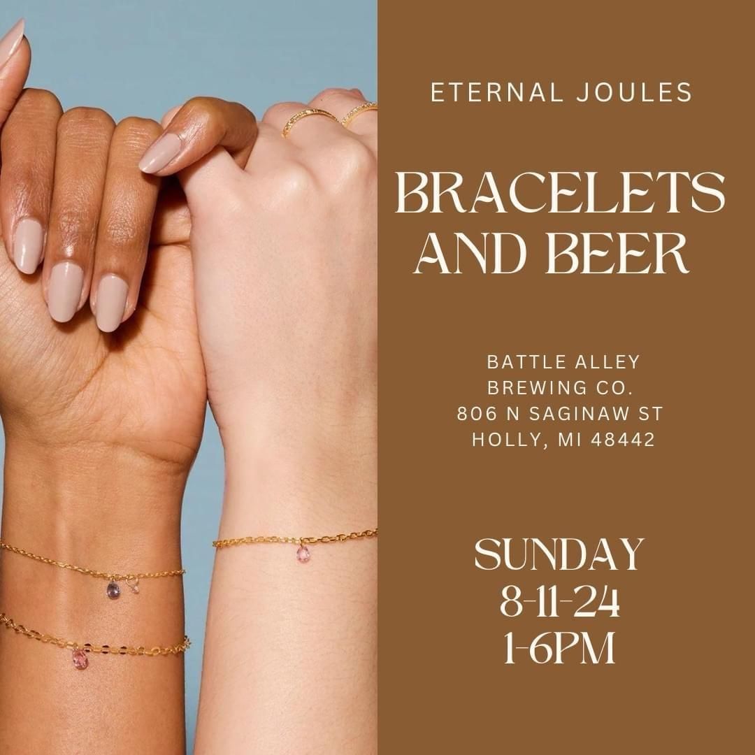 An advertisement for bracelets and beer on sunday 8 11 24