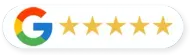 A google logo with five stars on it.