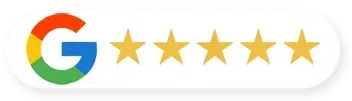 A google logo with five stars on it.