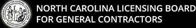 The North Carolina licensing board for general contractors logo