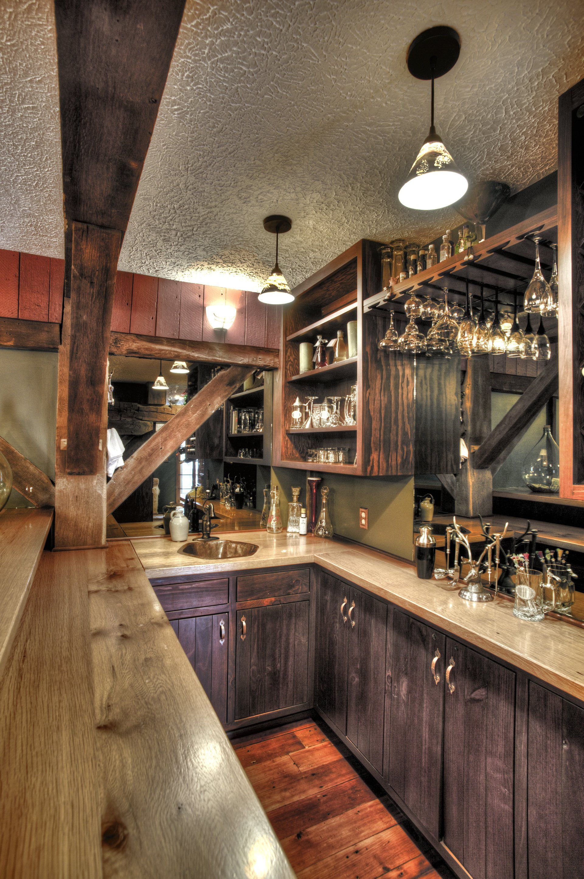 Wooden finished bar