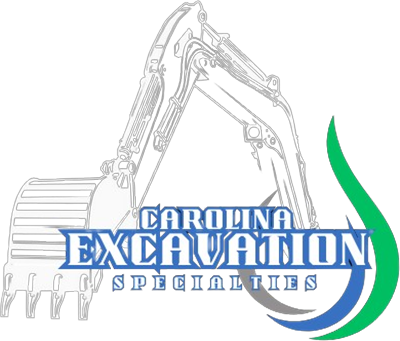 A logo for a company called carolina excavation