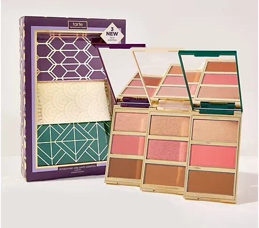 tarte Amazonian Clay 3-in-1 Face Palette Trio with Brush