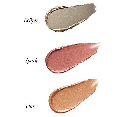 rms beauty Eyelights Cream Eyeshadow Holiday Trio with Bag