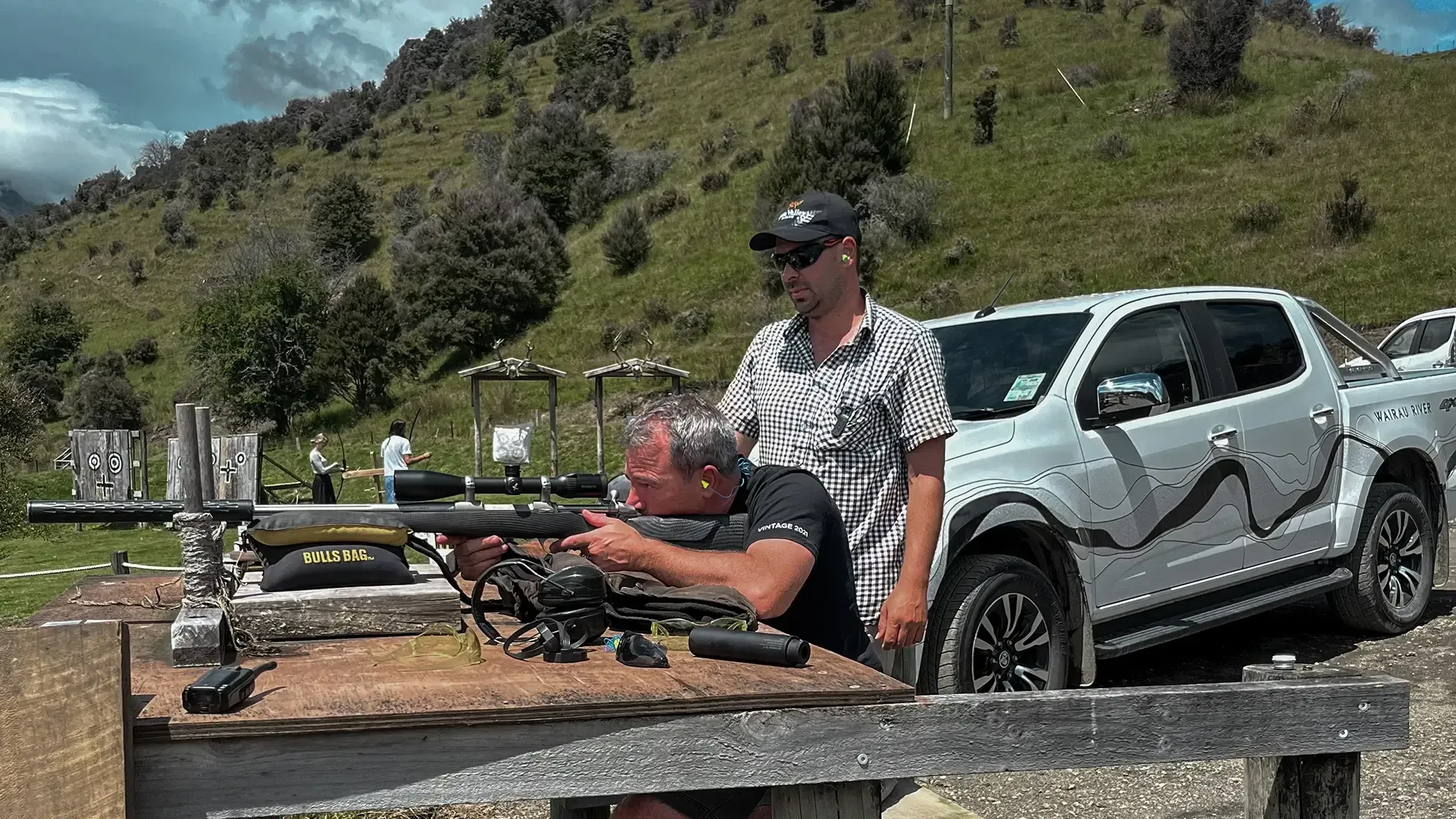 Team Building Activities at the Governor’s rest clay bird shooting - Avon Valley Lodge Marlborough NZ.