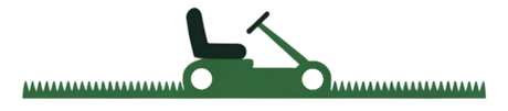 A green riding lawnmower cutting grass.
