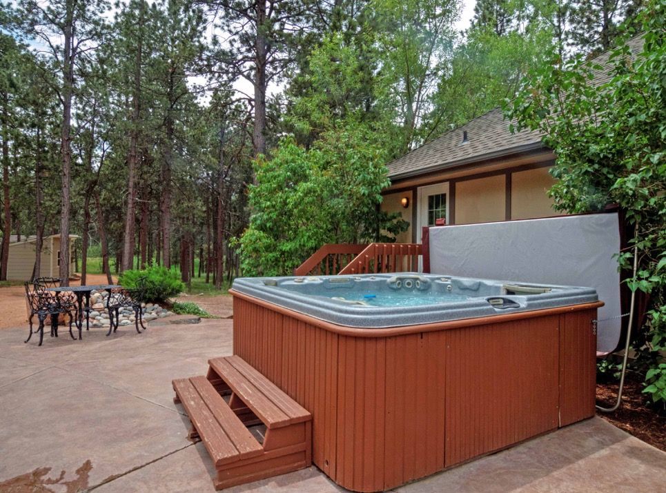 hot tub and forest view