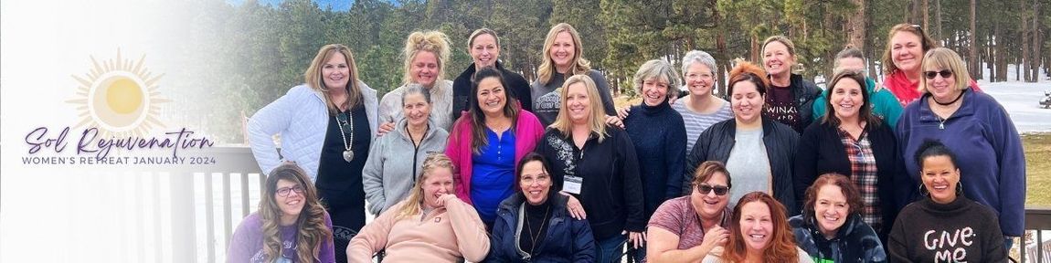 a group of women attending a winter wellness womens retreat in Colorado