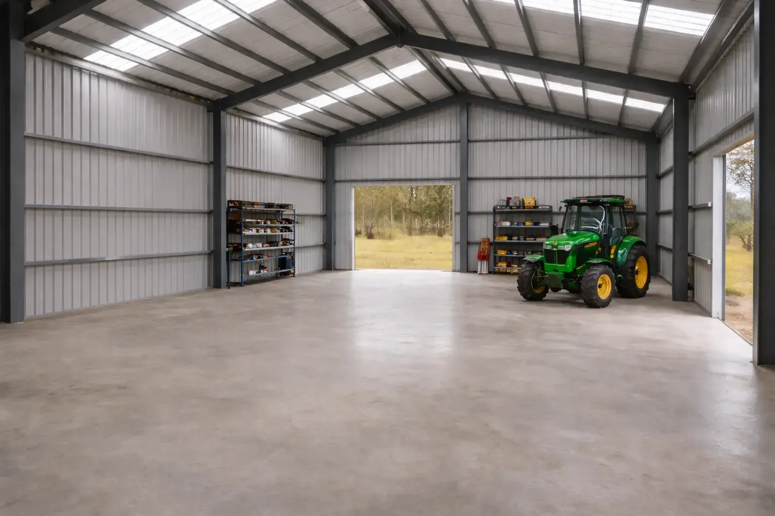 New concrete workshop floor for a large shed near Glencoe in Toowoomba