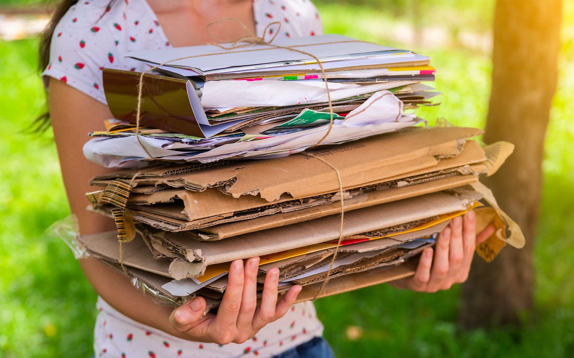 Holding The Cardboard — Kansas City, MO — Midwest Shredding Service, LLC