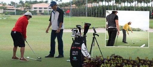 Julio Nutt as a golf instructor
