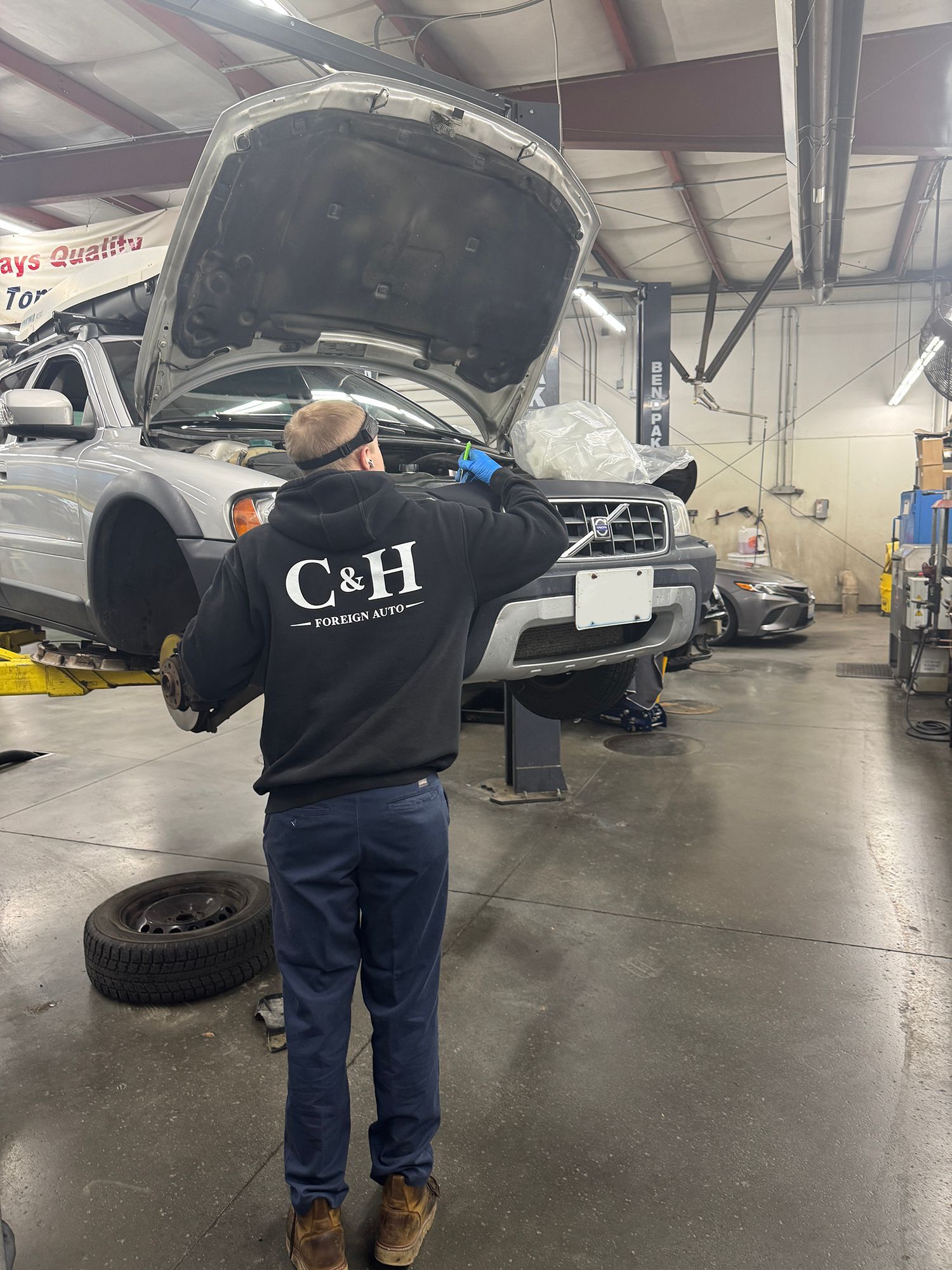 Inside of our garage | C & H Foreign Auto Repair
