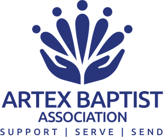ARTEX baptist association color logo support serve send