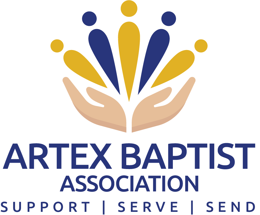 ARTEX baptist association color logo bible scroll with fish