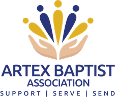 ARTEX baptist association color logo bible scroll with fish