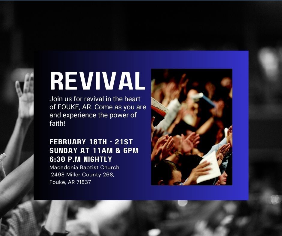 an advertisement for a revival taking place on february 18th