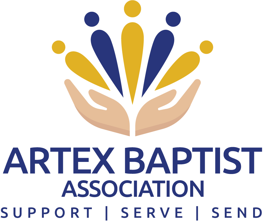 ARTEX baptist association color logo bible scroll with fish