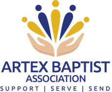ARTEX baptist association color logo bible scroll with fish