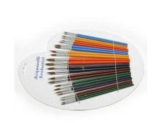Cartella acquerello Export con 24 pennelli in pelo di pony assortiti