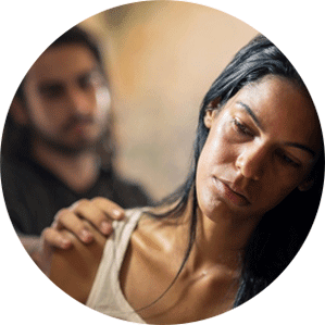 Battered Woman with her Man — Legal Services in Brooklyn Center, MN