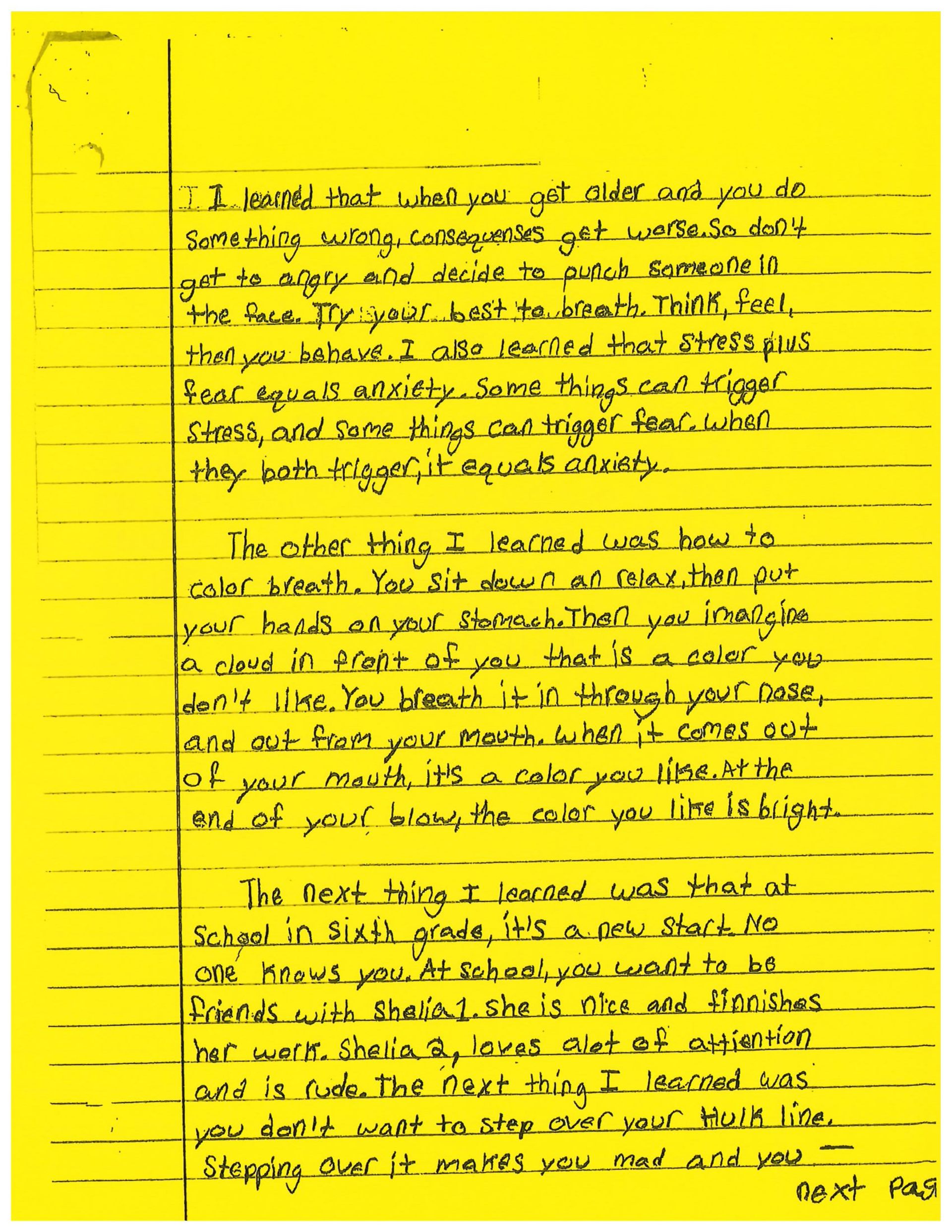 A yellow piece of paper with arabic writing on it