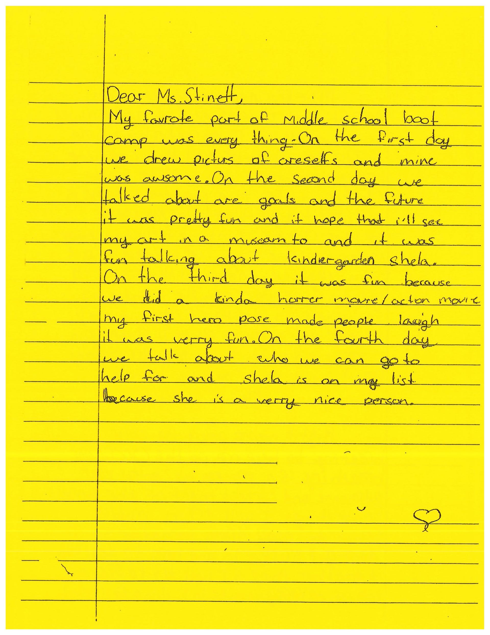 A yellow piece of paper with black writing on it