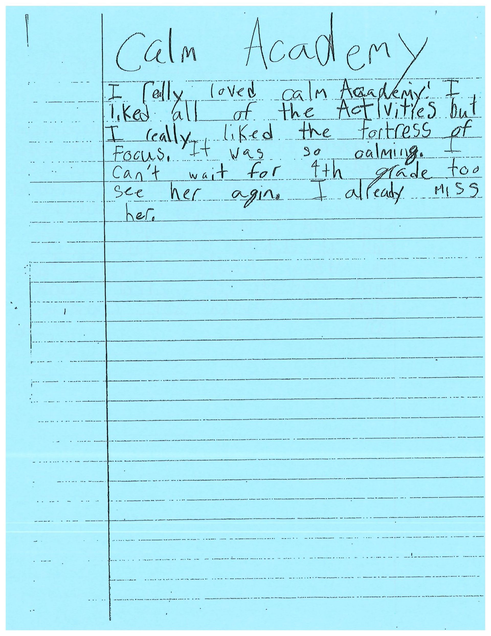 A piece of paper that says calm on it