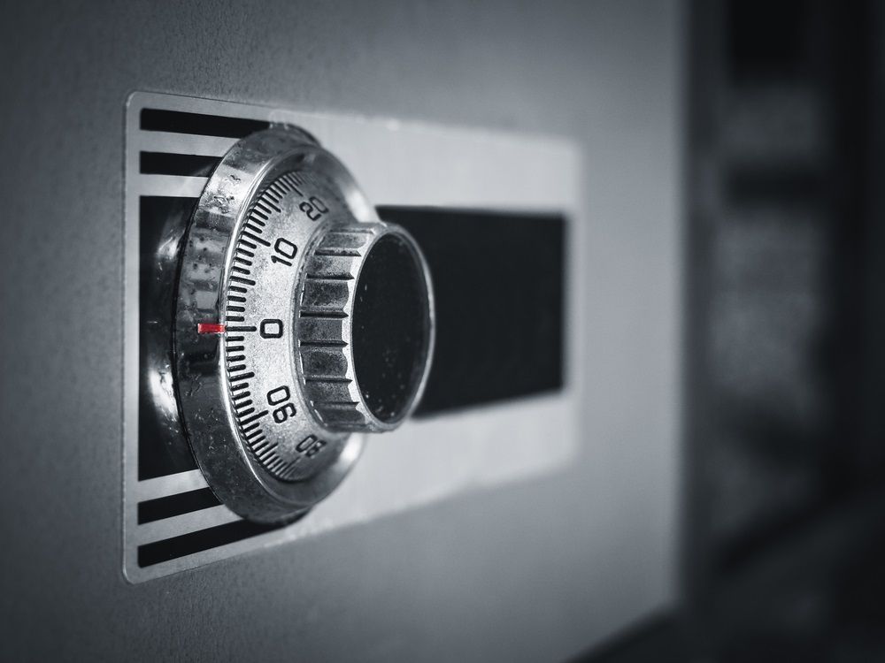 A Close up Of a Combination Lock on A Safe — Century Locksmiths In Warwick, QLD