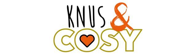 Een logo voor knus & cozy met een hart in het midden