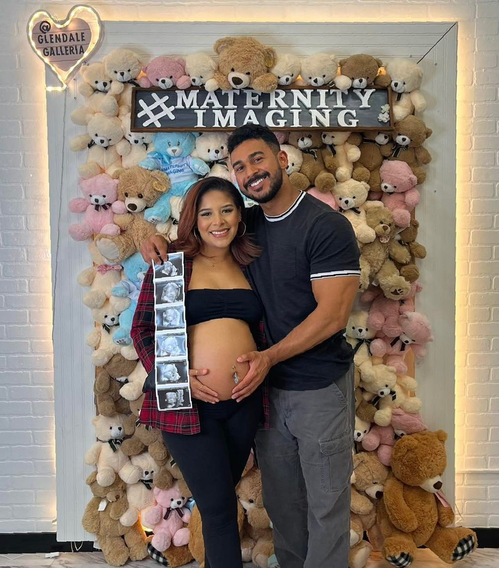 Pregnant Couple with Ultrasound Images — Glendale, CA — Maternity Imaging