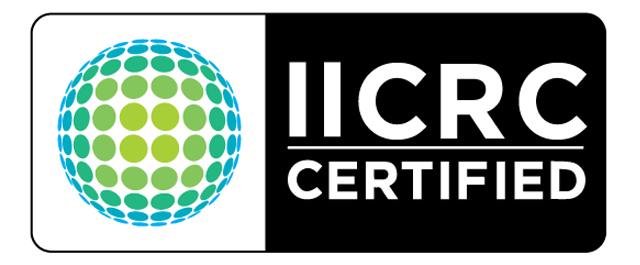 A logo that says iicrc certified on it