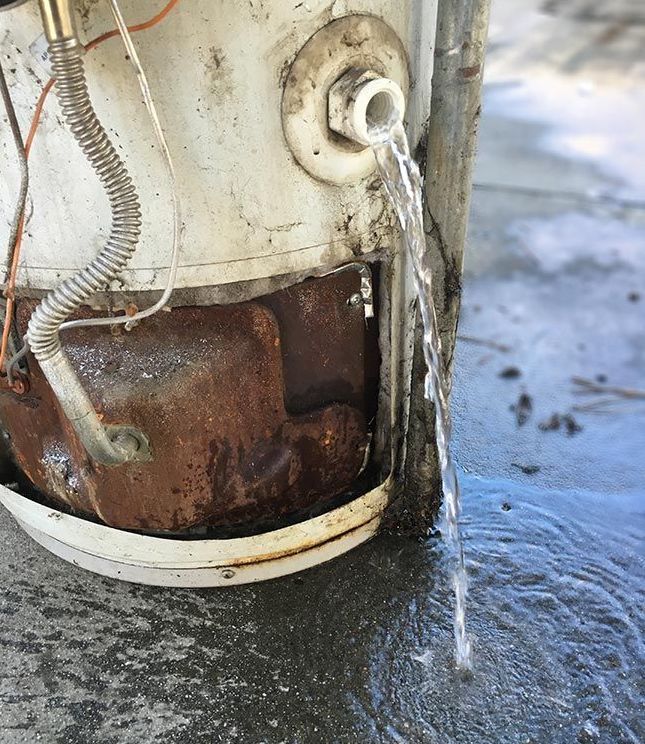 water heater valve leak