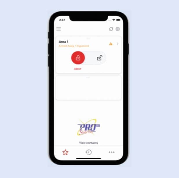 Aplicación para smartphone que muestra el estado 