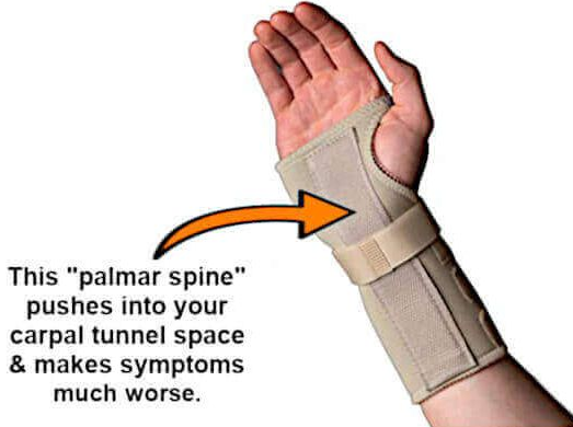 palmar spine on a wrist splint