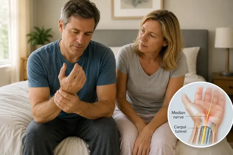 man with carpal tunnel pain