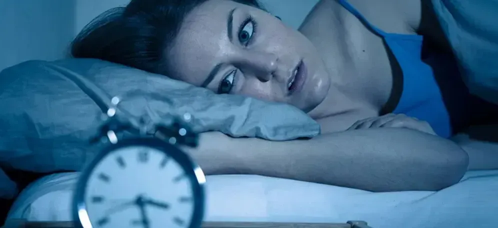 woman trying to sleep
