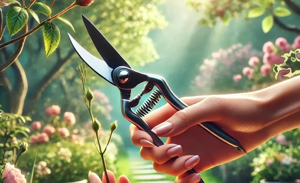 using a garden shear