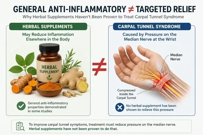 herbals and carpal tunnel infographic