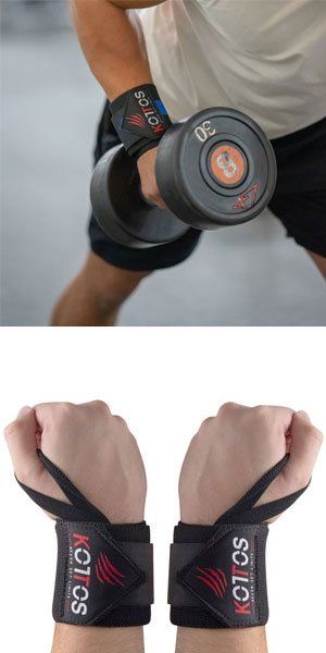 A man lifts a barbell with a Kottos strap.