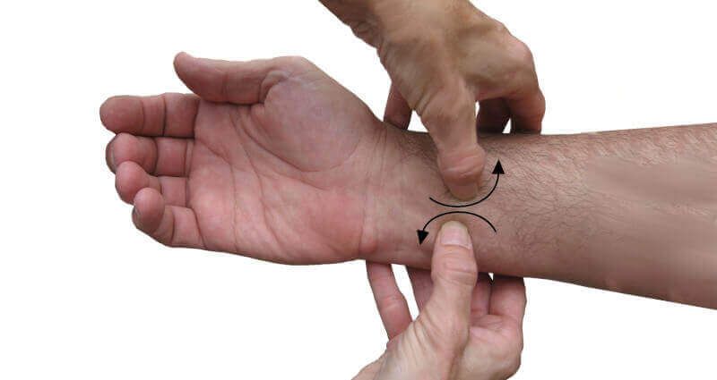 myofascial release massage of the wrist for carpal tunnel
