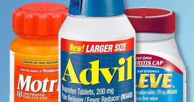 Advil, Aleve and  Motrin NSAID medicines.