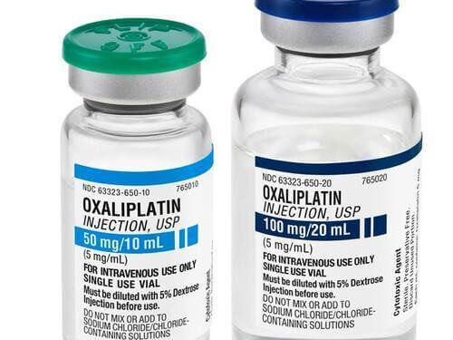 Oxiplatin can cause symptoms of carpal tunnel.