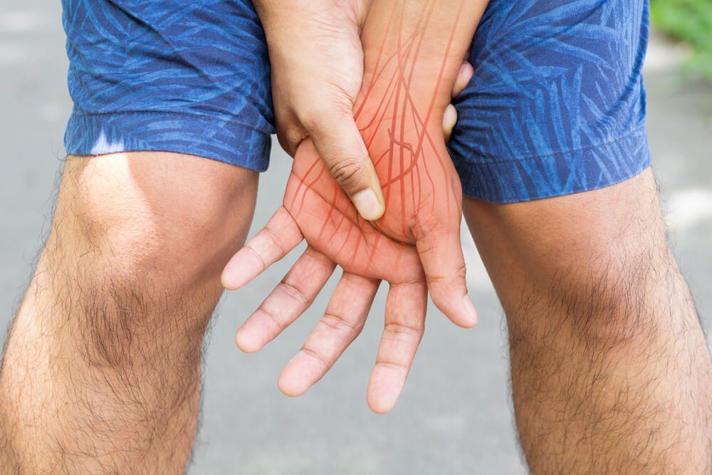 Peripheral neuropathy in the hands can be very painful.