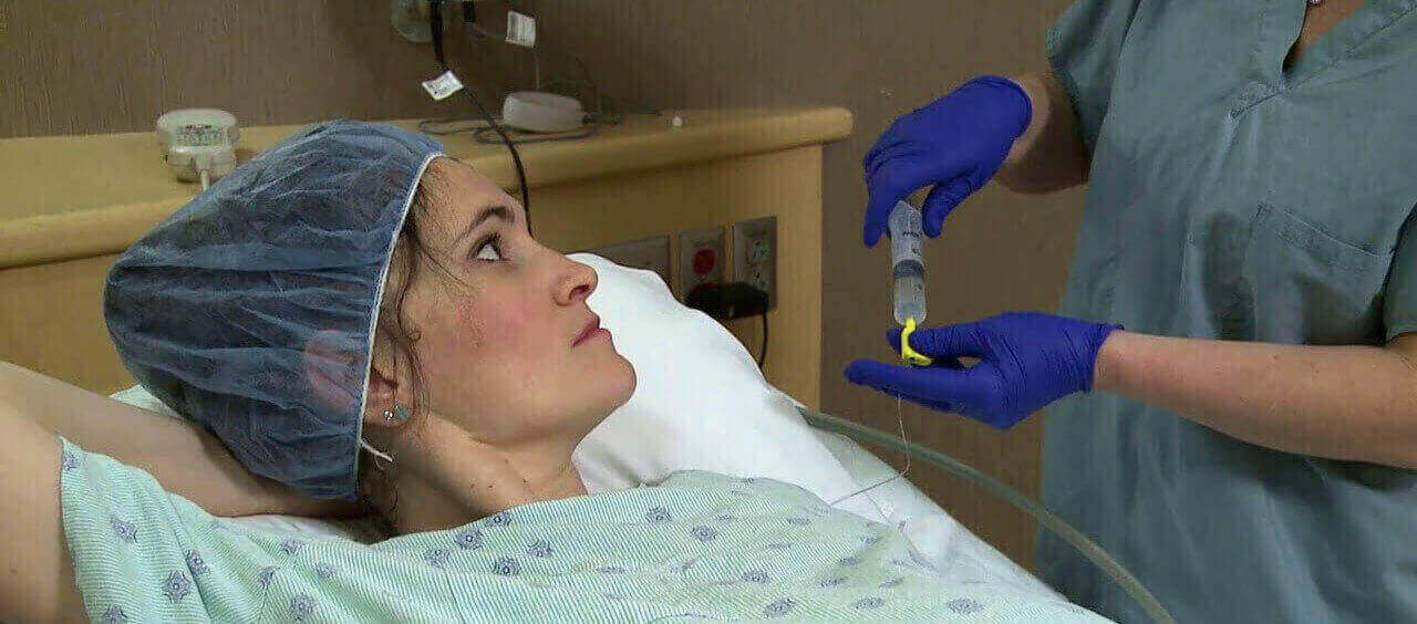 woman recovering from surgery