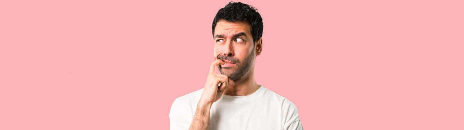 man questioning