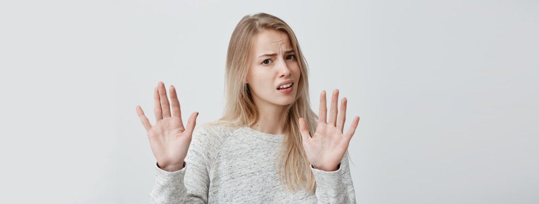woman making a stop gesture