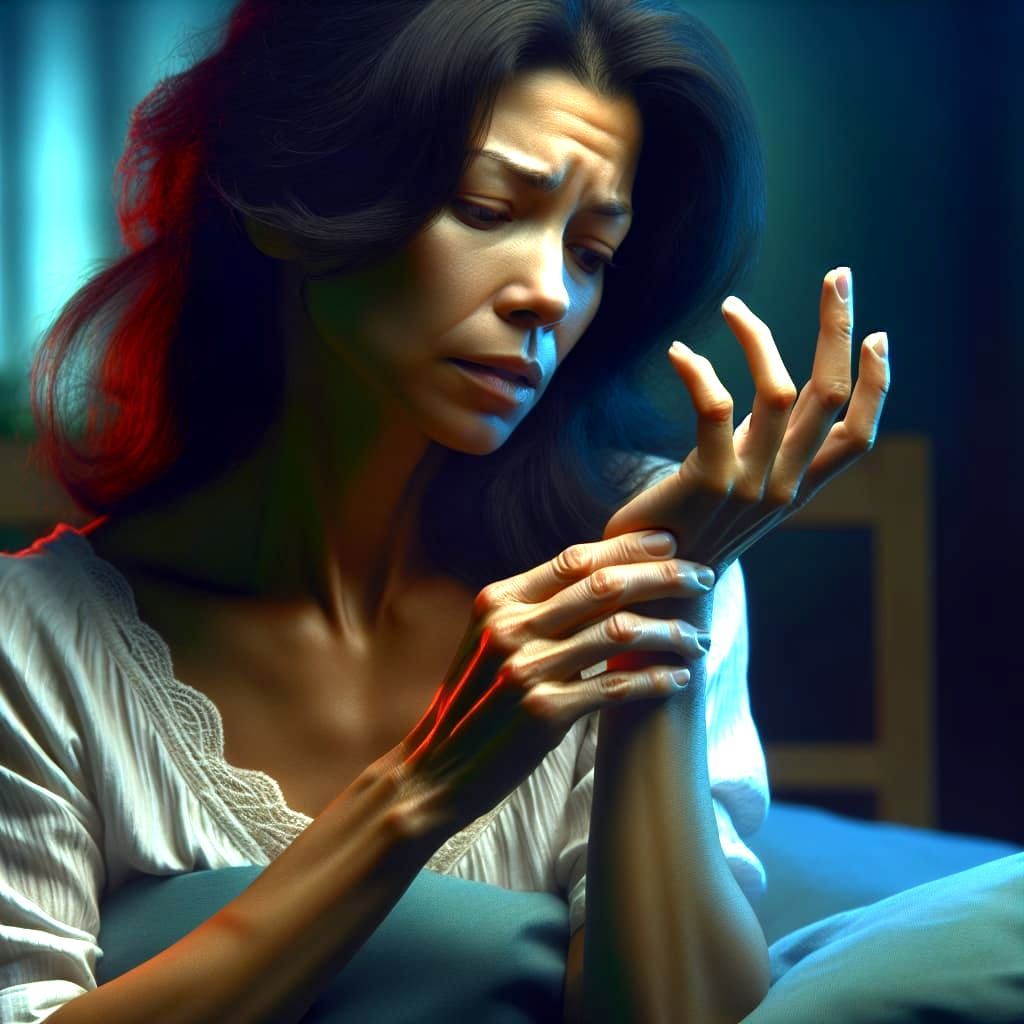 woman with hand pain