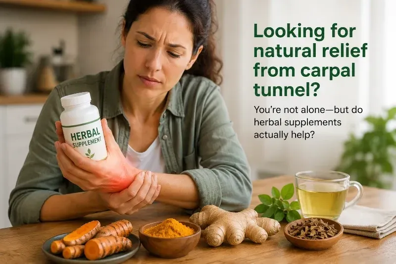 woman considering herbal supplements